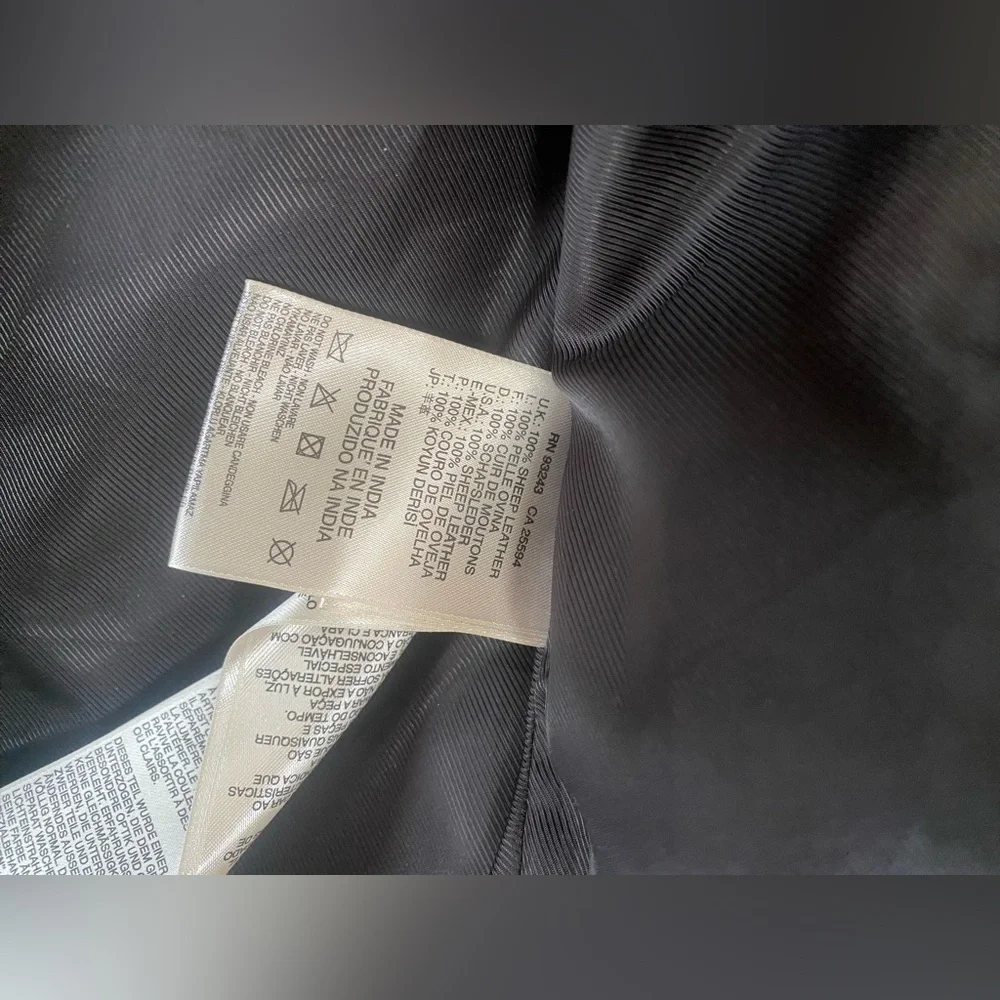 Diesel Distressed Dark Green Leather Premise Beaded Moto Jacket - Picture 7 of 14